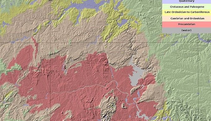 Llano Uplift Map